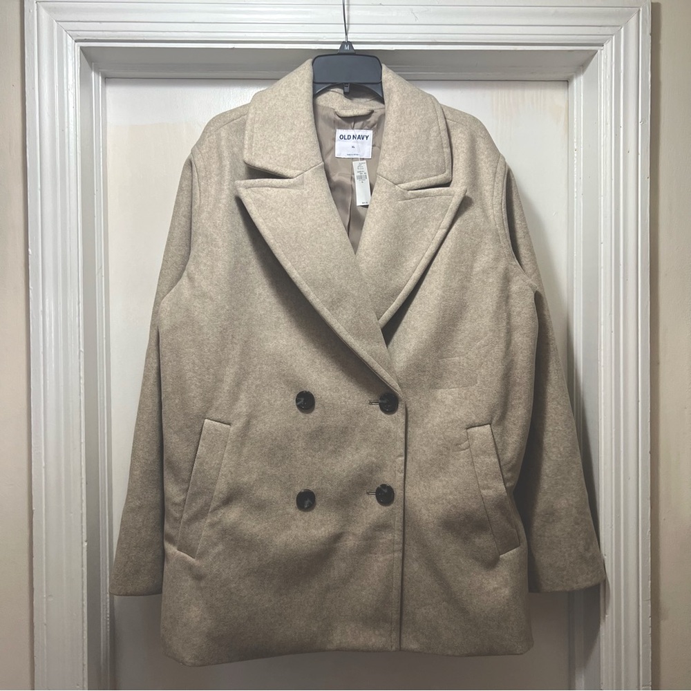 Old Navy Tan Women’s Pea Coat - New with Tags